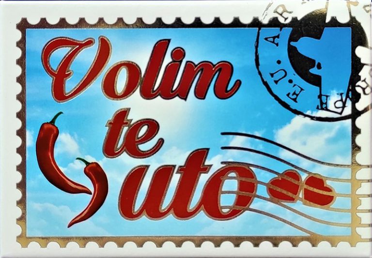 Magnet srebrotisk - VOLIM TE LJUTO